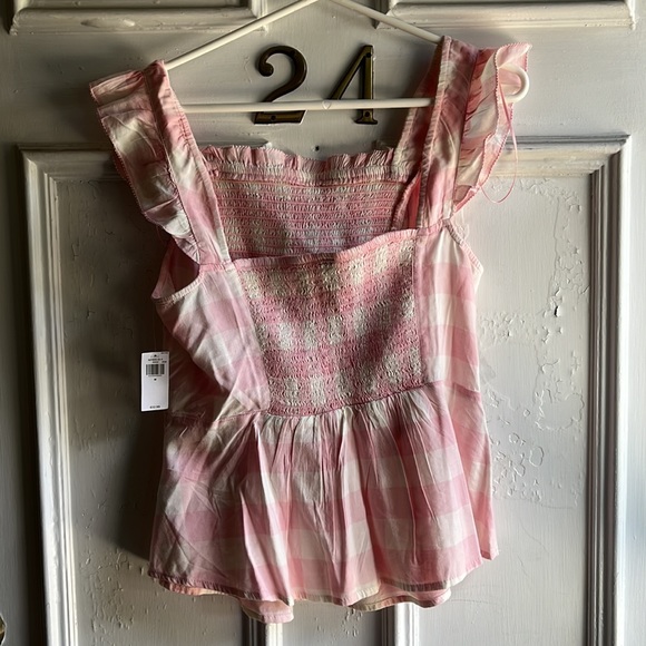 Old Navy Pink Gingham Top - Picture 2 of 2